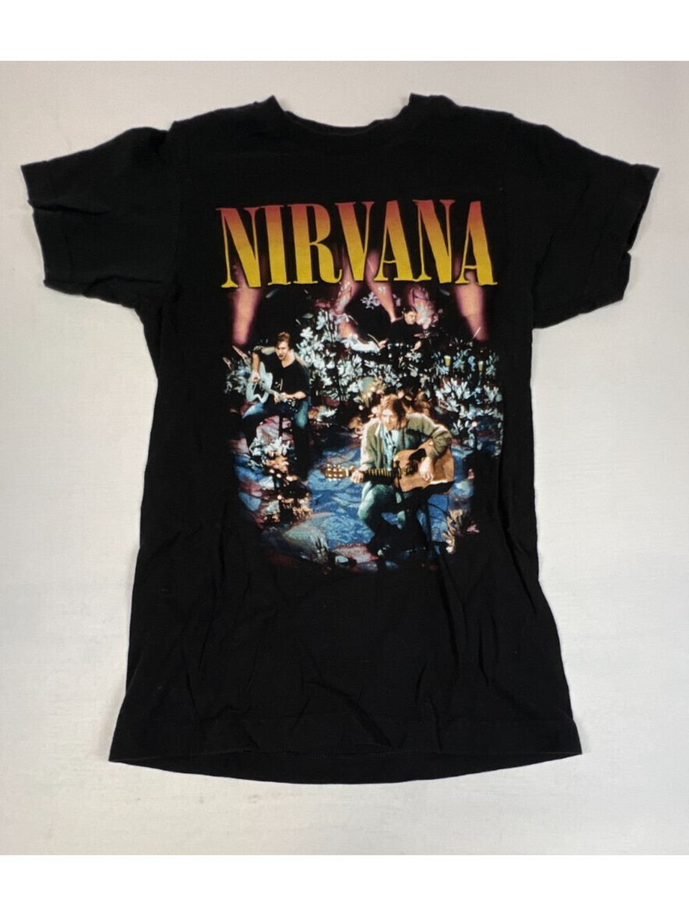 Nirvana Women S Black MTV Unplugged Graphic Retro Concert Tee Cotton